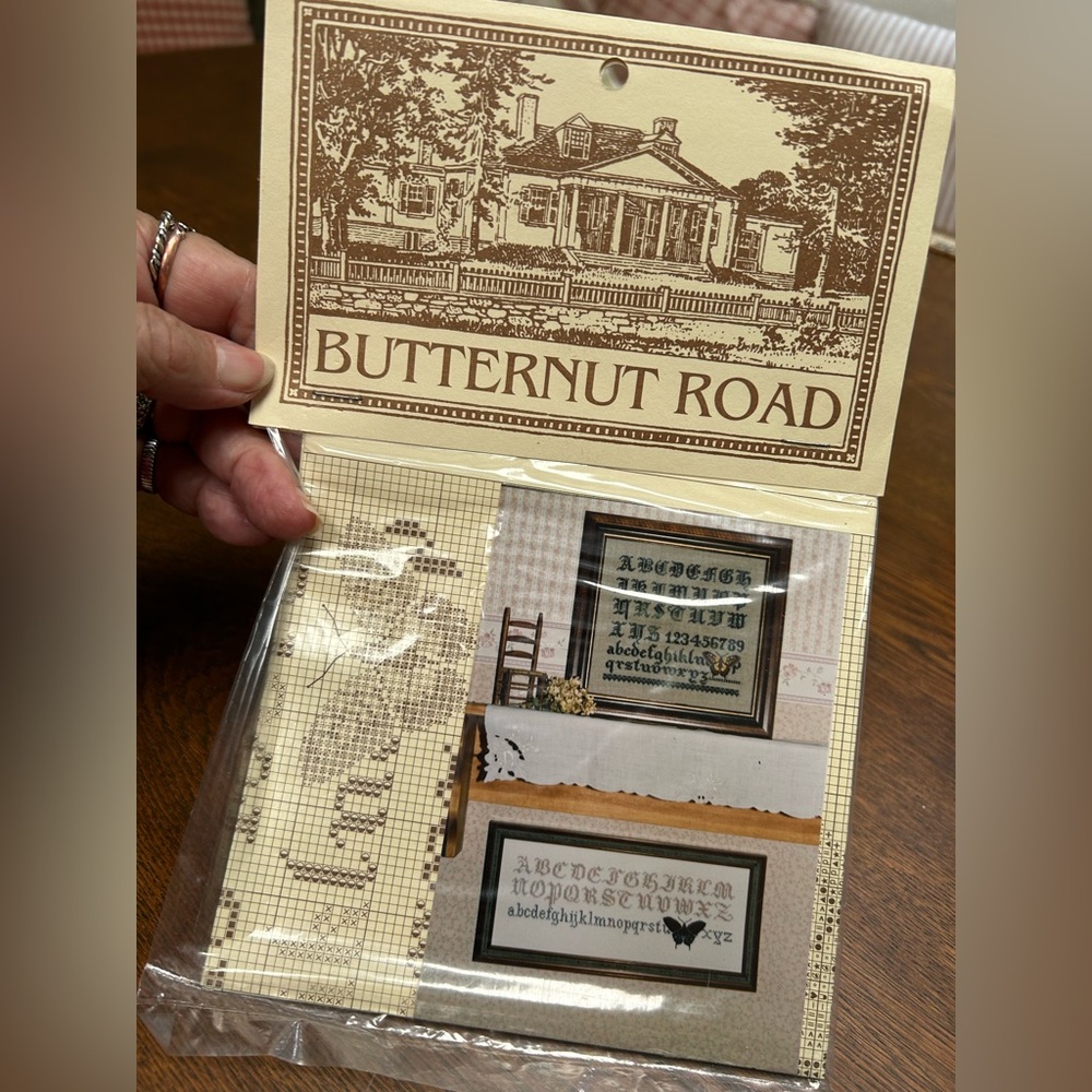 Butternut Road CrossStitch Pattern,”New Wings A” Upper/Lower alphabet/2 versions